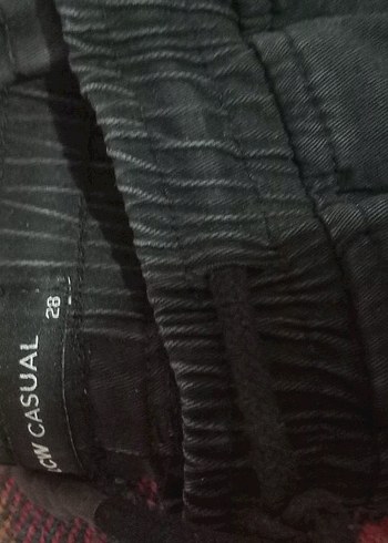 Siyah Kemerli Rahat Kumaş Pantolon - Görsel 2