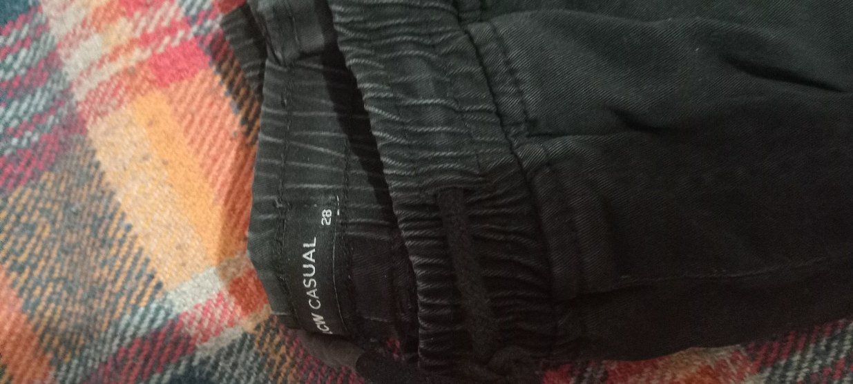 Siyah Kemerli Rahat Kumaş Pantolon - Görsel 2