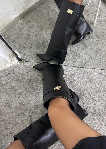 Kadın Siyah tozluklu çizme - Görsel 3