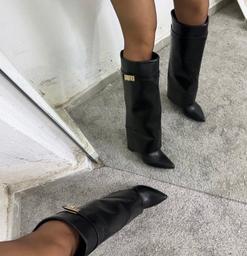 Kadın Siyah tozluklu çizme - Görsel 2