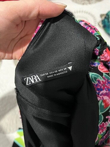 ZARA ÇİÇEK DESENLİ KEMERLİ ELBİSE - Görsel 5