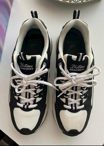 Beyaz Siyah Skechers - Görsel 5