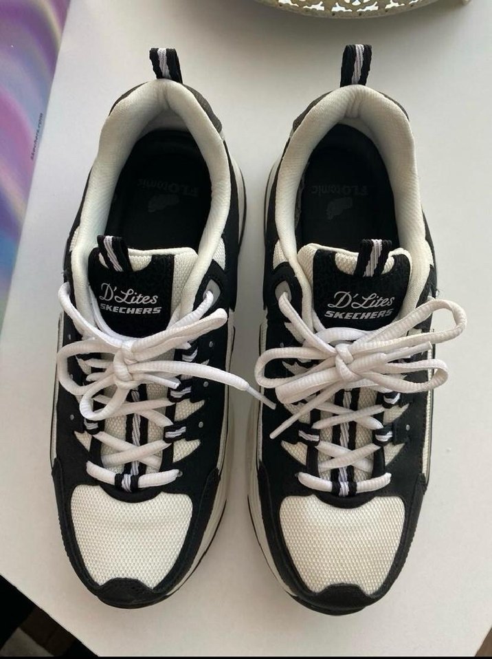 Beyaz Siyah Skechers - Görsel 5