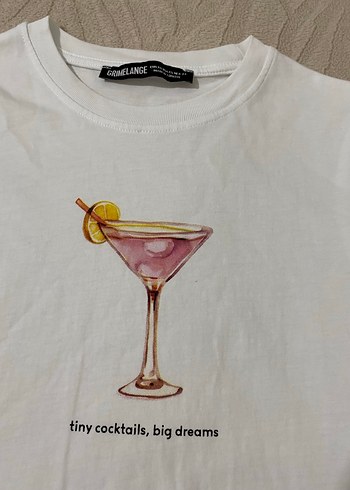 H&M Grimelange Beyaz Baskılı Kadın Tişört