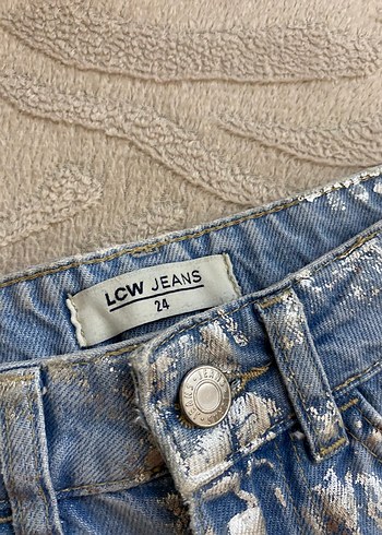 lcw, metalik mini şort - Görsel 3