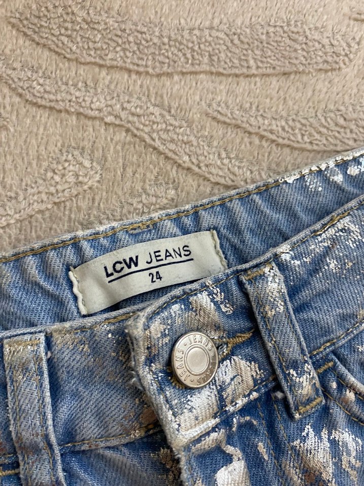 lcw, metalik mini şort - Görsel 3