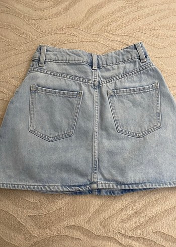 Bershka H&M Bol Kesim Midi Denim Mini Etek