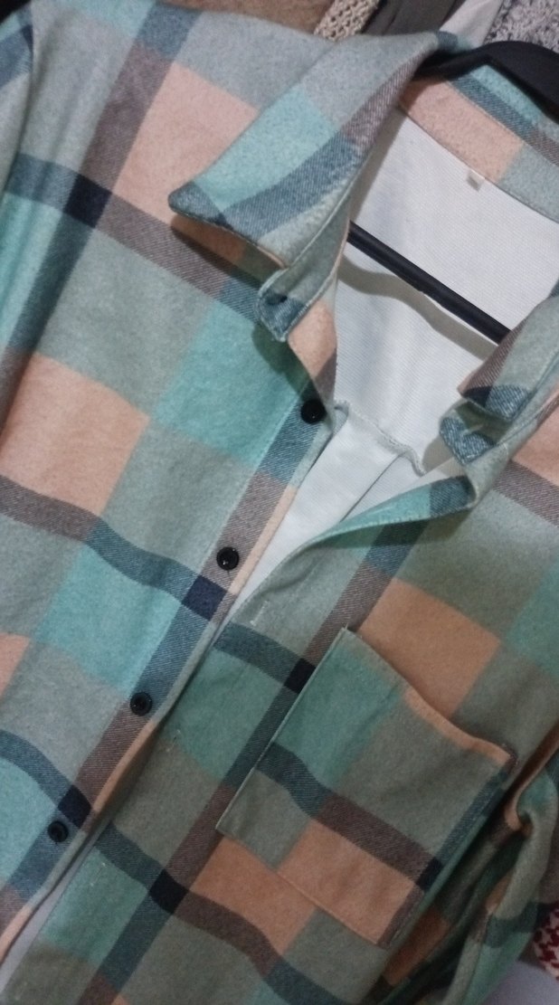 Düğmeli, Uzun Kollu, Gevşek Kesim Kadın Gömlek - Görsel 2