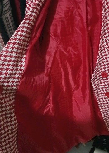 Kırmızı Düğmeli Midi Kadın Blazer - Görsel 3