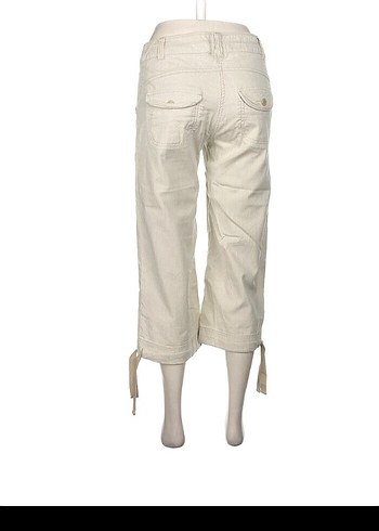 Bej Kemerli Salaş Keten Kadın Pantolon - Görsel 3