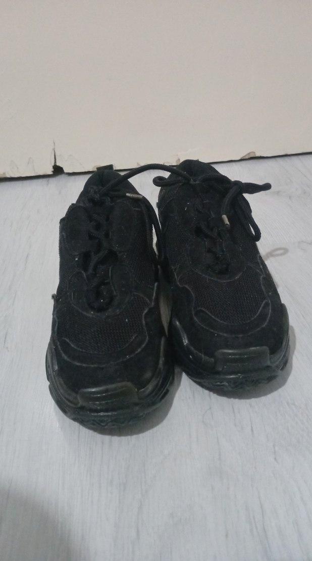 Kadın Siyah Platform Spor Ayakkabı - Görsel 2