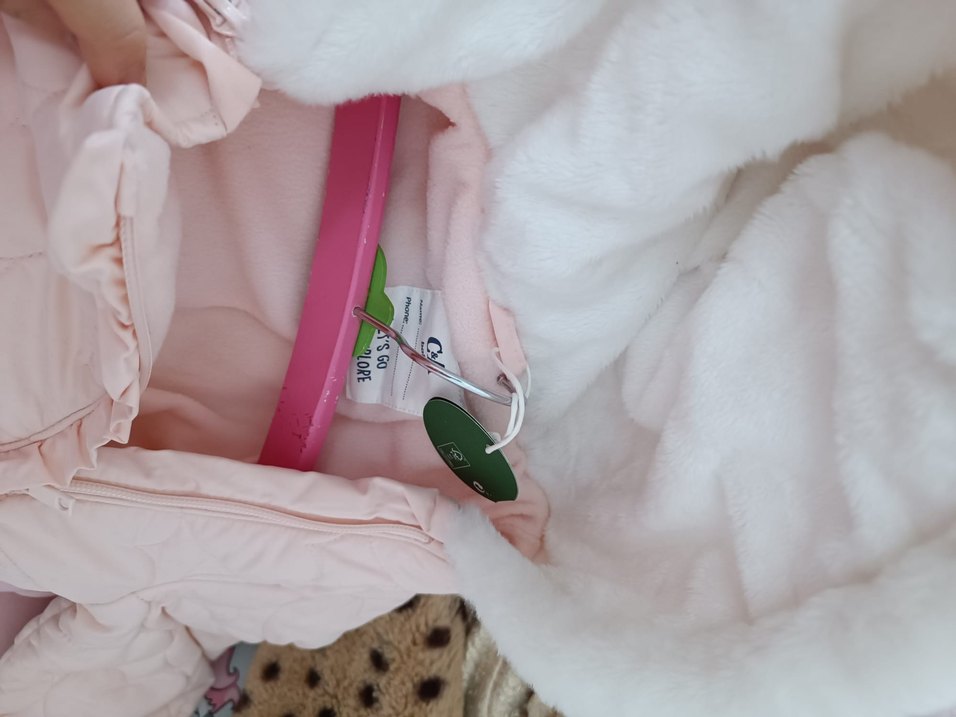 Kürklü Pembe Bebek Kış Tulumu - Görsel 5