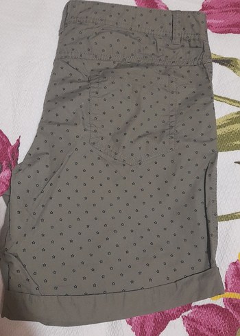 Diğer haki Düğmeli Hamile Mini Şort