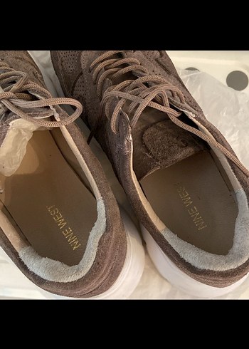 Nine West Kahverengi Süet Kadın Spor Ayakkabı Platform Topuklu