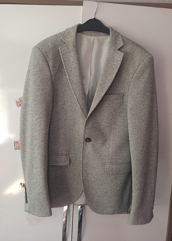 Gri Erkek Düğmeli Blazer Ceket - Görsel 2