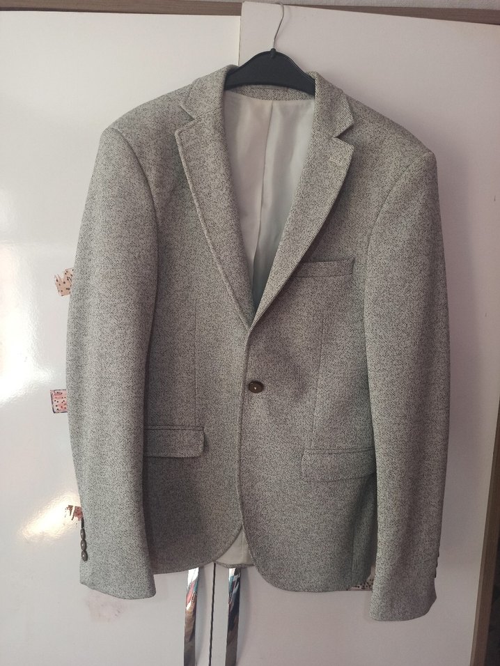 Gri Erkek Düğmeli Blazer Ceket - Görsel 2