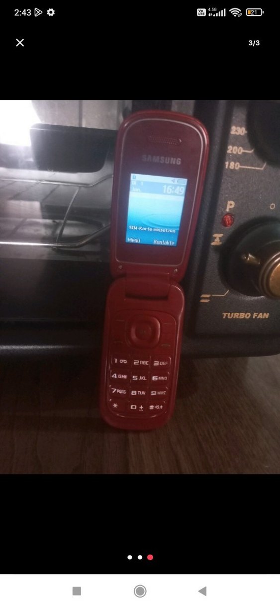 Parlak Kırmızı Samsung Telefon - Görsel 3