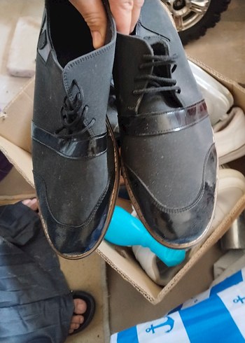 Tokalı Siyah Gotik Erkek  ayakkabı - Görsel 9