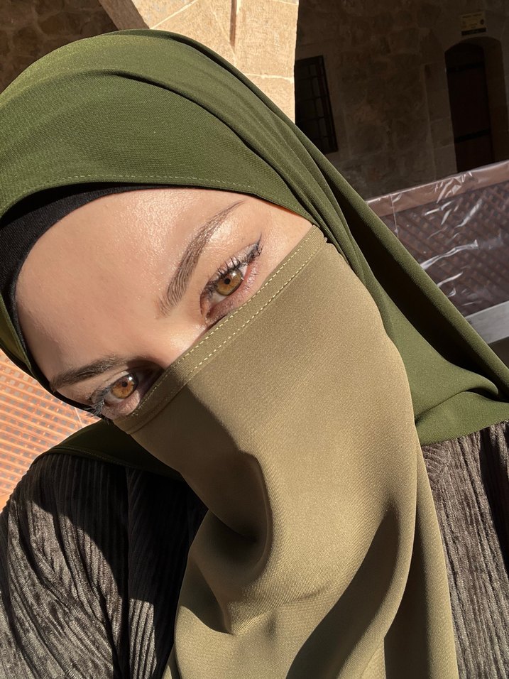 Medine ipeği peçe ve şal - Görsel 2