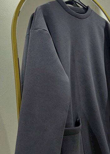 Siyah kışlık Salaş Uzun Elbise ferace Yüksek Yakalı - Görsel 3