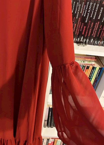 Kırmızı Bohem elbise - Görsel 2