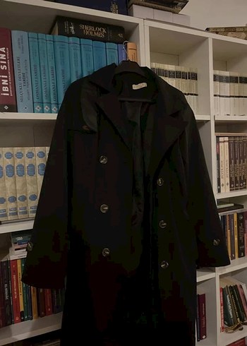 Siyah trençkot - Görsel 2