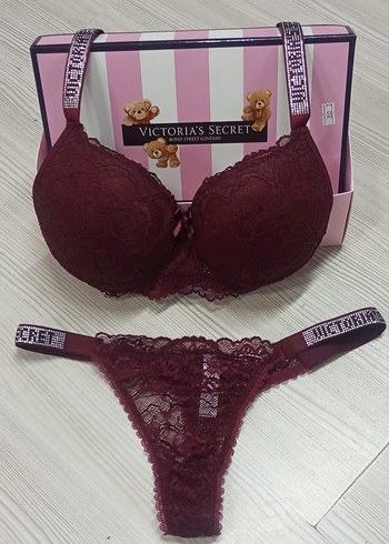 38 Beden Victoria's Secret Lacivert Bohem Sütyen Takımı