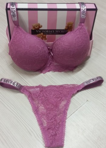 Victoria s Secret Siyah Gotik Dantel Sütyen ve Tanga Takımı