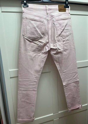 36 Beden Levi's 501 Pembe Kadın Midi Boy Kot Pantolon