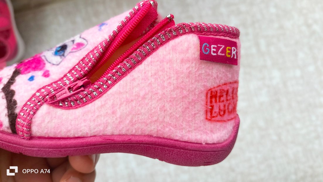 Pembe Nakışlı Kız Çocuk Sıcak Terlik - Görsel 4