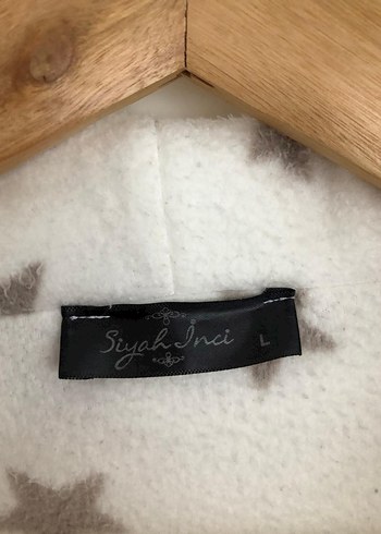 Uzun Kollu Yıldız Desenli Kadın Bornoz - Görsel 2