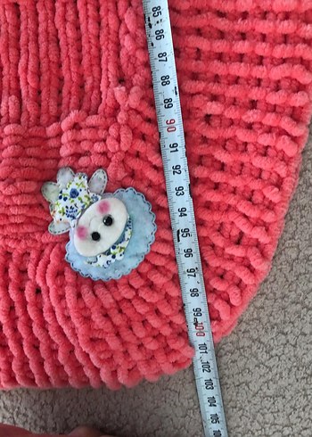 Parlak Kırmızı yumuşak Örgü Çocuk Battaniyesi - Görsel 3