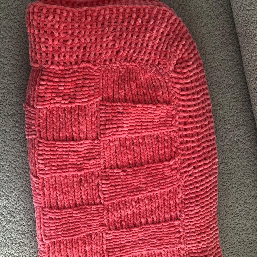 Parlak Kırmızı yumuşak Örgü Çocuk Battaniyesi - Görsel 4