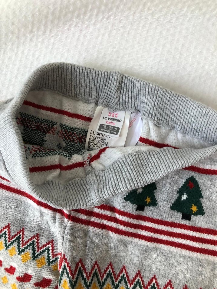 Nakışlı Pamuklu Kız Çocuk Tayt Seti - Görsel 2