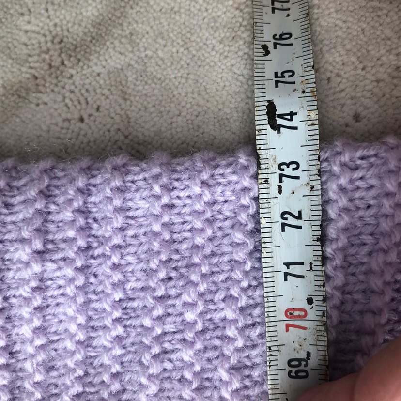 İşlemeli Örgü Çocuk Battaniyesi Mor - Görsel 3