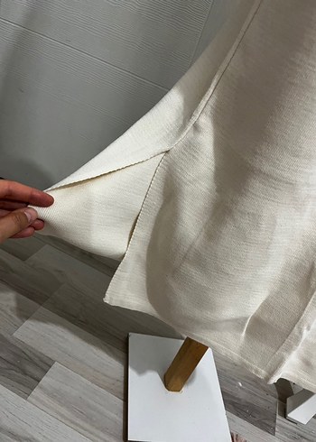 Düğmeli Bej Kadın ikili takım - Görsel 3