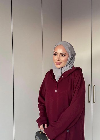 Bordo Kapüşonlu oysho ikili Takım - Görsel 2