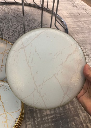 Parlak Altın Detaylı Yemek Tabağı Seti - Görsel 3