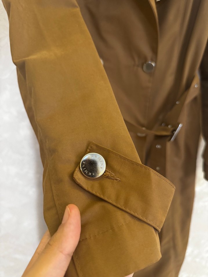 Armine  gold düğmeli camel trençkot - Görsel 3