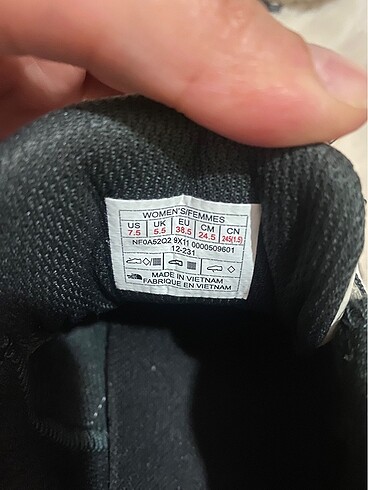 38,5 Beden the north face 38.5 numara ayakkabı