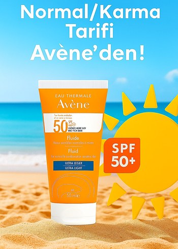 Avene Fluid SPF 50+ Normal/Karma Ciltler 50 ml