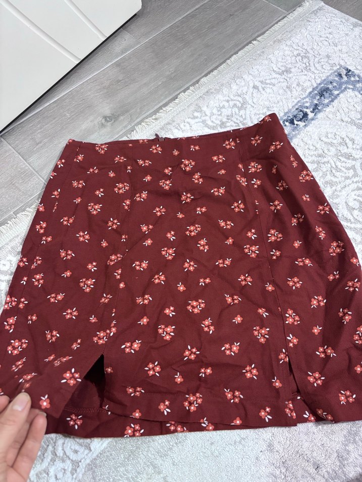 Çiçekli Midi Etek - Görsel 3