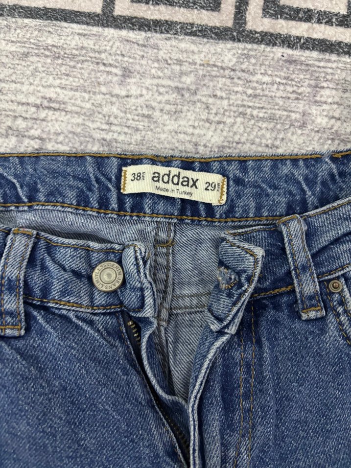 Kadın Mavi Salaş Yırtık Denim Pantolon - Görsel 2