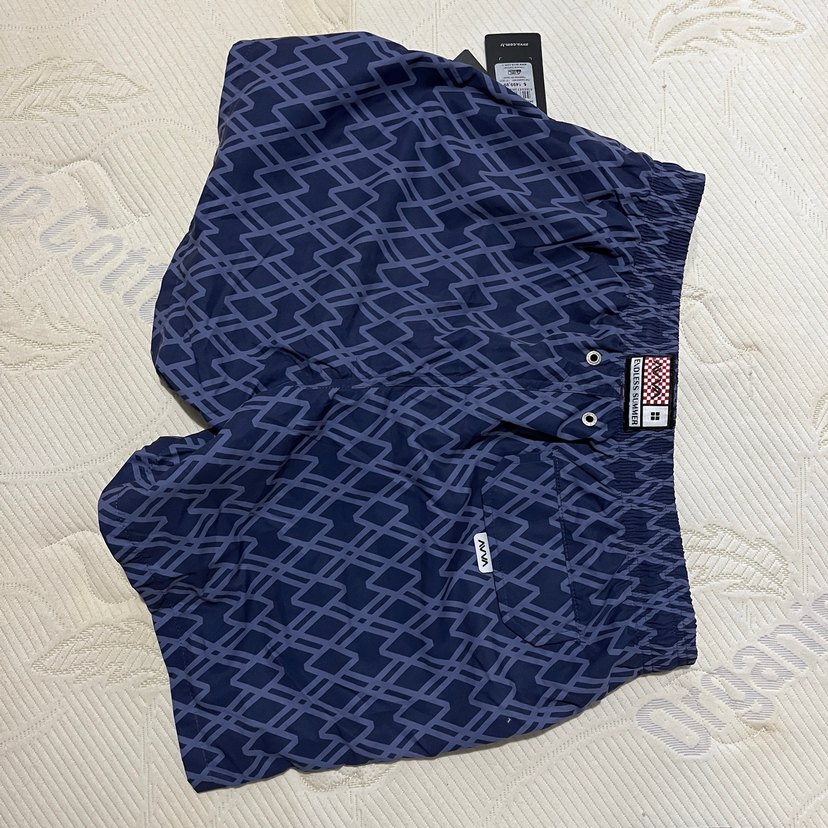 Avva Erkek Lacivert Desenli Deniz Şortu - Görsel 2