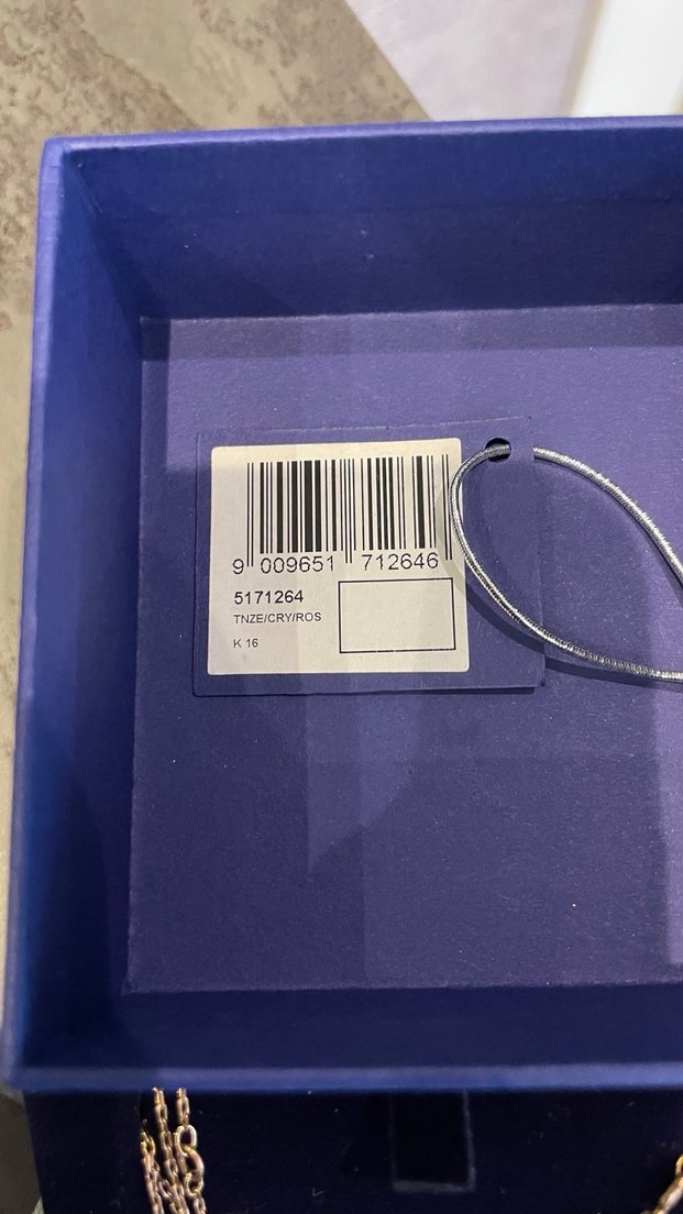 Swarovski Altın Renk Zincir Detaylı Midi Kolye - Görsel 2