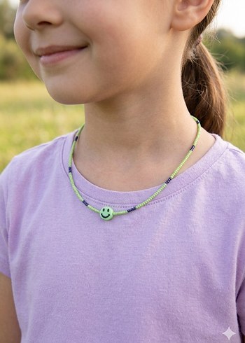 Zara Yesil Boncuklu Kiz Cocuhu Midi Kolye