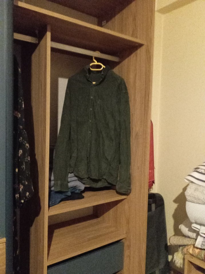 Erkek kadife Gömlek, Uzun Kollu, yeşil - Görsel 2