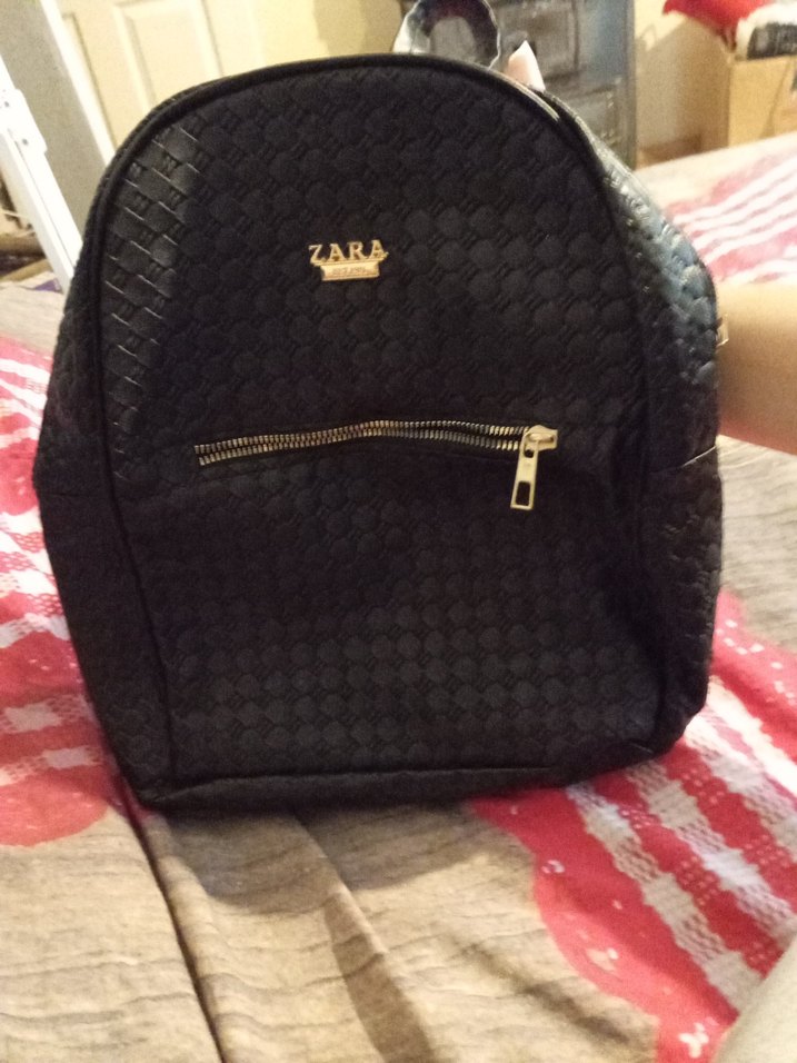 Siyah Deri Kadın Sırt Çantası - Görsel 2