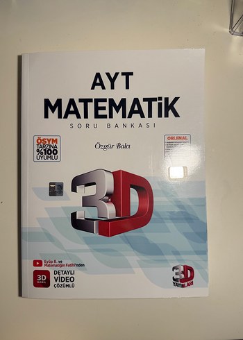 AYT Matematik Soru Bankası 3D Detaylı Video Çözümlü
