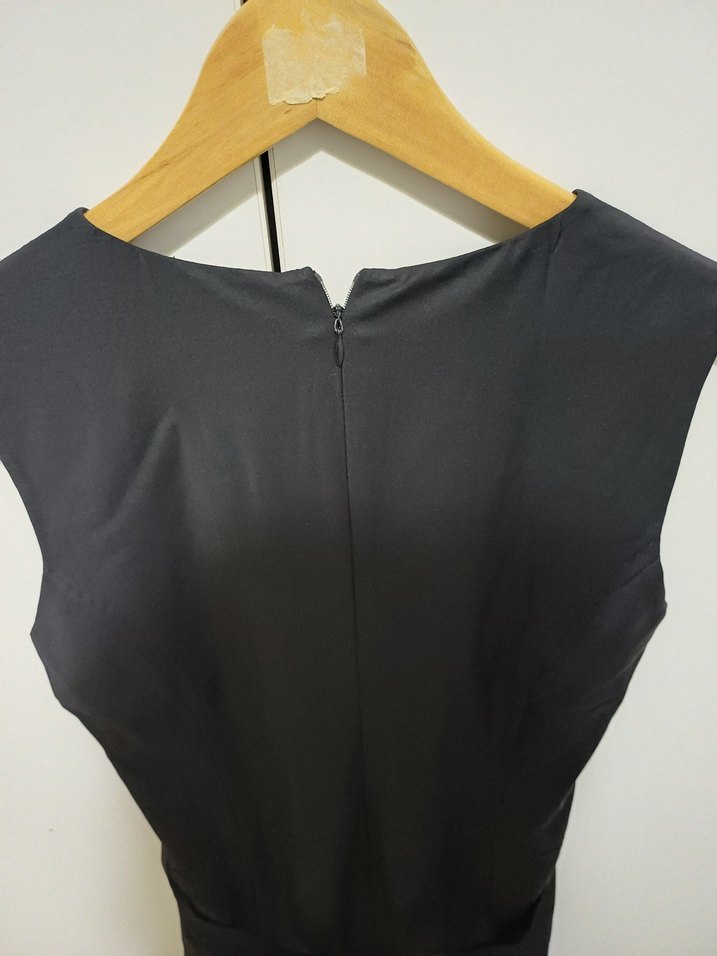 Siyah Kemerli kısa Kollu Kadın Elbise - Görsel 3